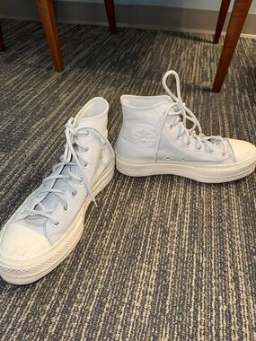 Converse light blueHigh Top Platform Sneakers